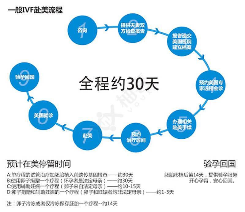 美國(guó)試管嬰兒流程圖