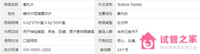 睪丸片是什么-價(jià)格-作用-副作用-用法-注意事項(xiàng)